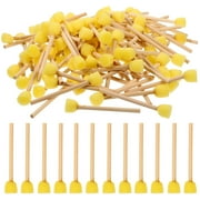 PAMINGONO Sponge Brushes Painting Tools Round Sponge Paint Wood 100Pcs Clay Modeling